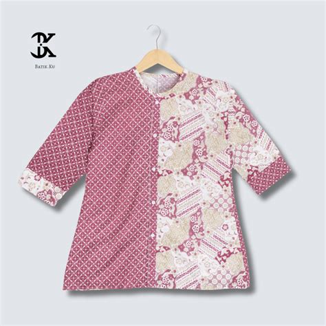 Jual Baju Batik Wanita Modern Monalisa Genes M L XL Asli Pekalongan