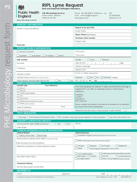 Fillable Online Lyme Disease Test Request Form Fax Email Print PdfFiller