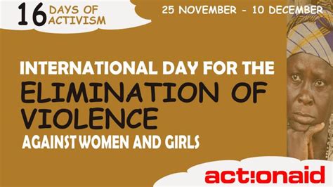 16 Days Of Activism Against Gender Based Violence Against Women