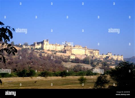 The Amber Fort Near Jaipur Rajasthan India Built By Raja Man Singh I