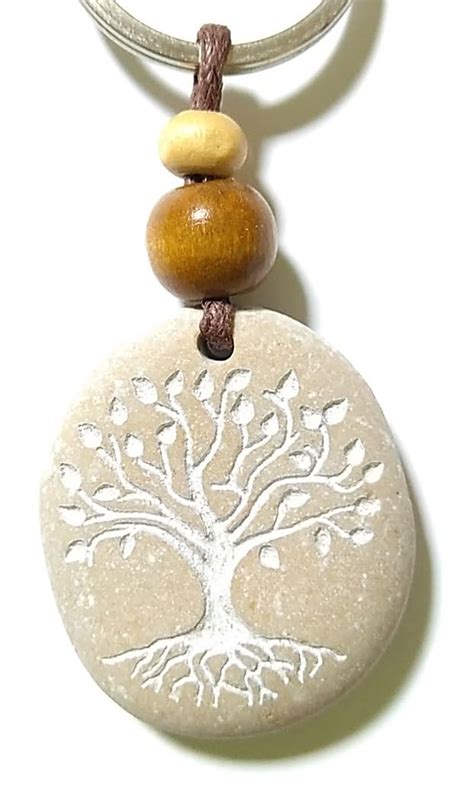 Porte Cl S Sculpt Avec Un Arbre De Vie Amazon Fr Produits Handmade