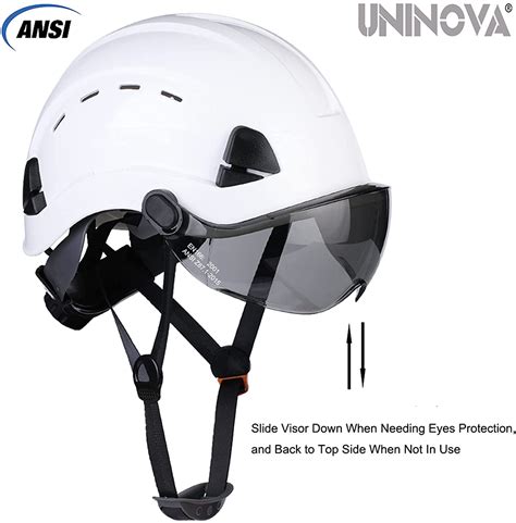 Uninova Safety Hard Hat With Visor Ansi Z89 1 Approved Vented Helmet Reliable Store