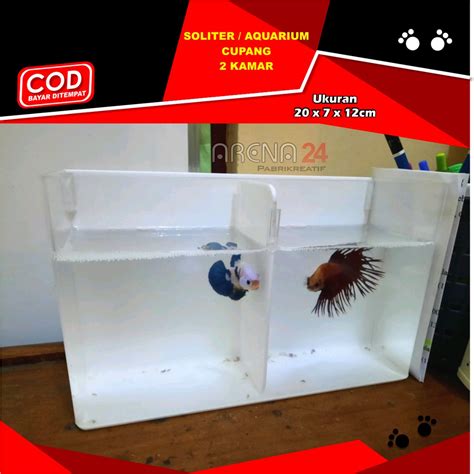 Jual AQUARIUM SOLITER AKRILIK SOLITER CUPANG ACRYLIC IKAN CUPANG