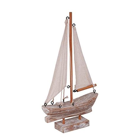 Wooden Sailboat Model Decoration Mini Wood Sailing Boat Ship Model Handmade Rustic Vintage