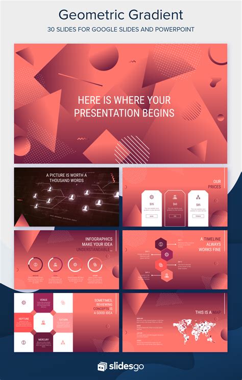 Geometric Gradient Google Slides and PowerPoint Template