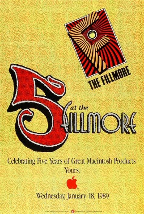 5 at the Fillmore Vintage Concert Poster from Fillmore Auditorium, Jan ...