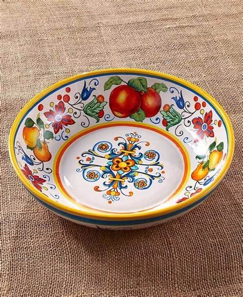 Italy Oversized Pasta Bowl Elegant Colorful Pattern Salad Or Pasta