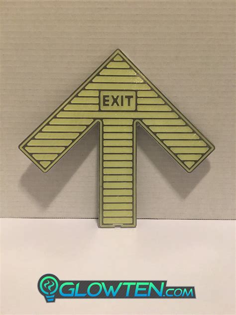 Glow in the dark large arrow floor exit sign – GLOWTEN.com New Products ...