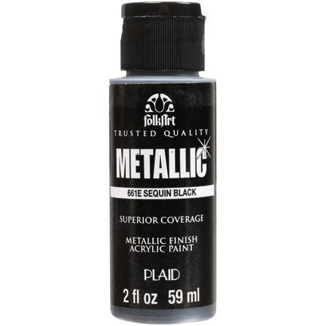 FolkArt 661E Metallic Acrylic Craft Paint, Metallic Finish, Sequin ...