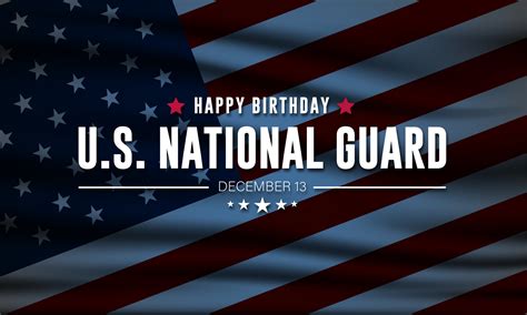 United States National Guard Birthday December 13 Background Vector