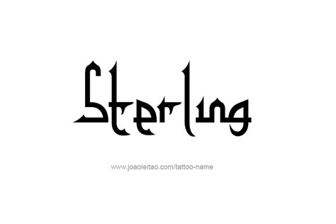 Sterling Name Tattoo Designs