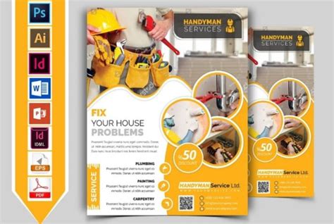 15+ Free Handyman Flyer Templates PSD Download - Graphic Cloud