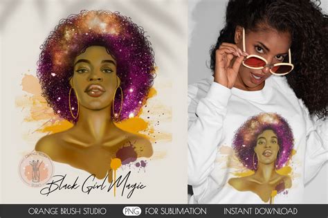 Black Girl Magic Sublimation Graphic By Orange Brush Studio · Creative