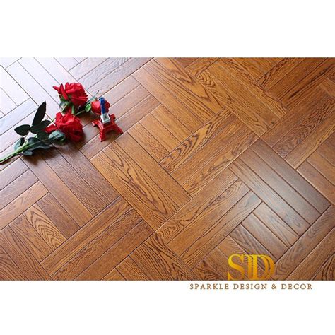 Simple Style Laminated Oak Wood Medallion Art Parquet Inlay Tiles For