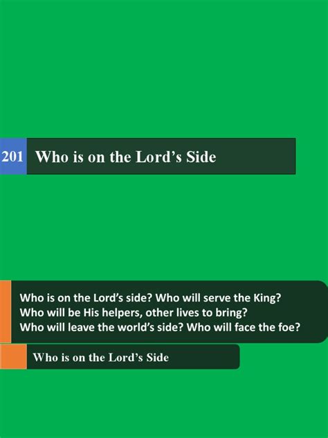 Who Is On The Lords Side | PDF