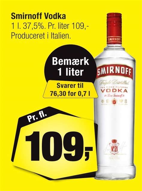 Smirnoff Vodka Tilbud Hos Calle