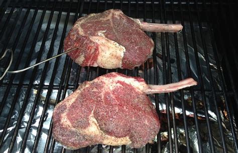 Tomahawk Ribeye Cooked With A Reverse Sear Tomahawk Ribeye Ribeye