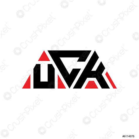 UCK triangle letter logo design with triangle shape. UCK triangle ...