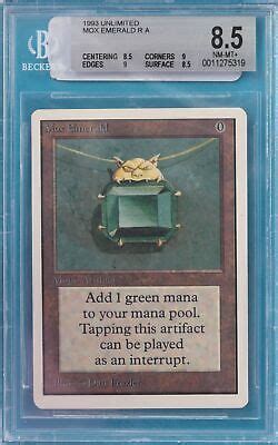 Mox Emerald Unlimited GRADED BGS 8 5 Magic Card 0011275319 ABUGames EBay