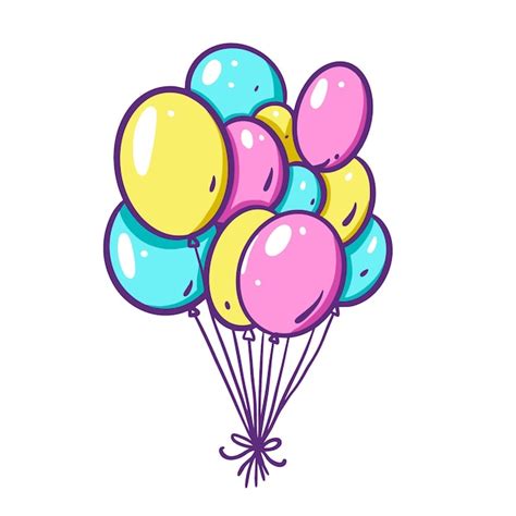 Un Mont N De Globos Con Una Etiqueta Rosa Amarilla Y Azul Que Dice