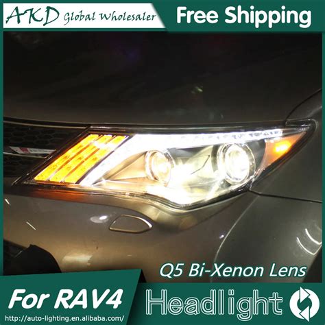 AKD Car Styling Para Toyota RAV4 Faros Delanteros 2014 2015 RAV4 LED