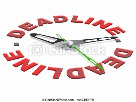 Deadline Working Time Pressure Punctual Schedule And Urgent Timing Hurry Up To Clock Countdown