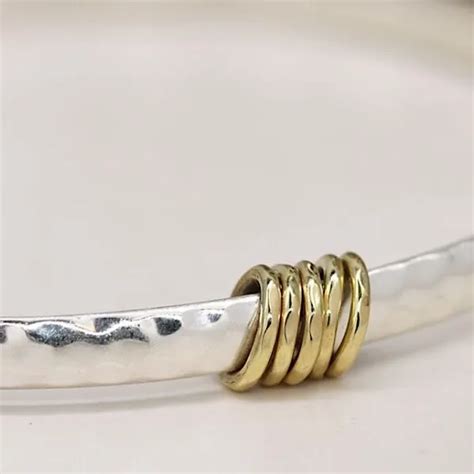 Hammered Solid Sterling Silver Bangle Julia Rose Gifts And Accessories