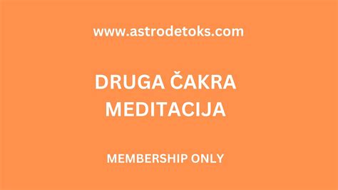 DRUGA ČAKRA vođena meditacija membership only YouTube