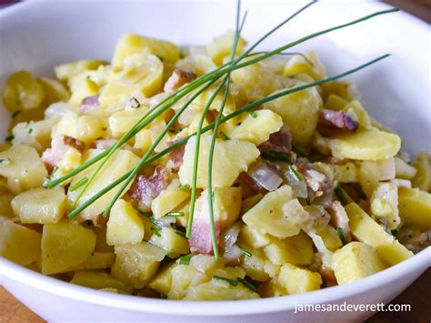 Kartoffelsalat Mit Speck German Potato Salad James And Everett