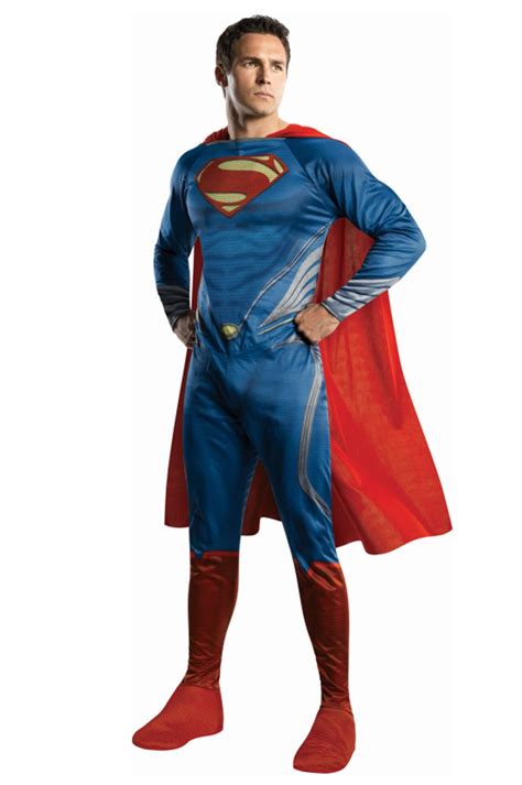 Adult Mens Superhero Superman Muscle Chest Costume