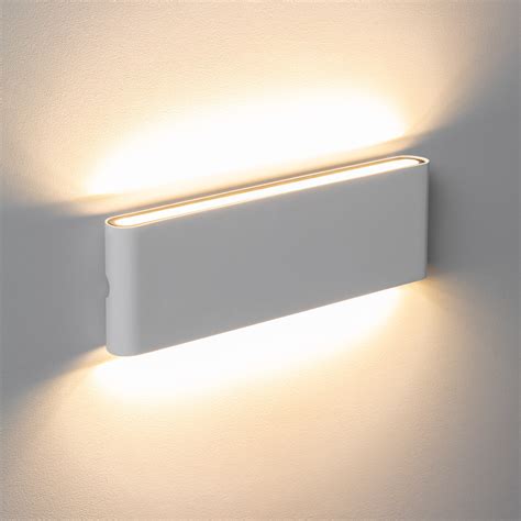 Applique Da Parete Per Esterni Led W Alluminio Rettangolare Doppia