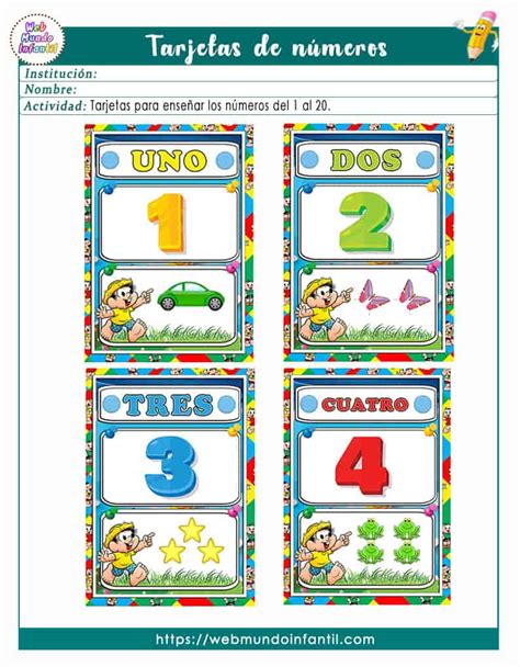 Tarjetas Imprimibles Fichas De Numeros Del 1 Al 20 Para Imprimir A Images