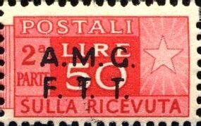 Stamp Face Value Right Part Parcel Post Trieste Zone A Service