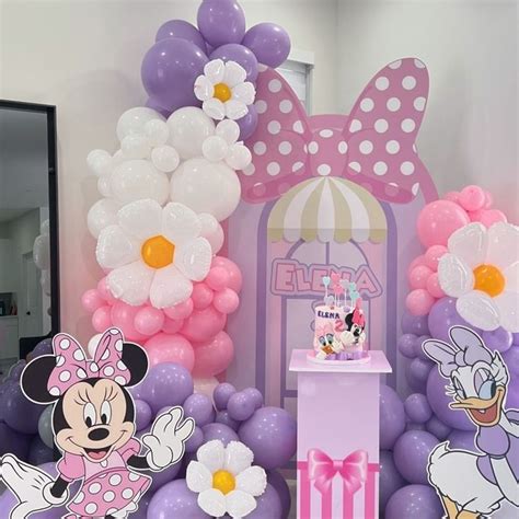 Pcs Daisy Macaron Pink Purple White Latex Balloon Arch Kit Disney Mi