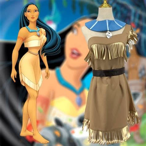 Disney Pocahontas Princess Anime Cosplay Costume Adult