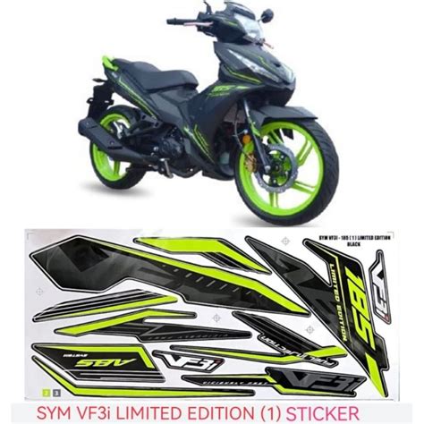 Sym Vf I Body Cover Sticker Stripe Cover Set Limited Edition