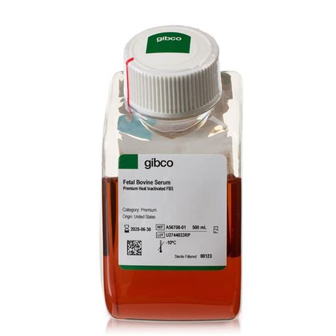 Gibco Fetal Bovine Serum Fbs Premium Heat Inactivated Ml