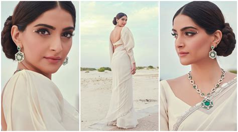 Sonam Kapoor Rocks The Manish Malhotra Saree In A Majestic Photo Shoot By The Shore View Pics