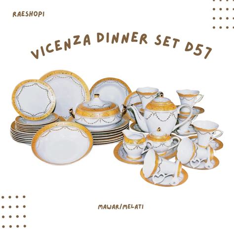 Jual Vicenza Perlengkapan Makandinner Set D57 Motif Padililycamelia