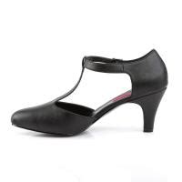 DIVINE 415 Pleaser Pink Label T Strap Pump Black Patent Schuh