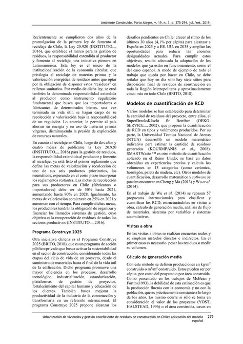 Urbanizaci N De Viviendas Y Gesti N Ecoeficiente De Residuos Pdf