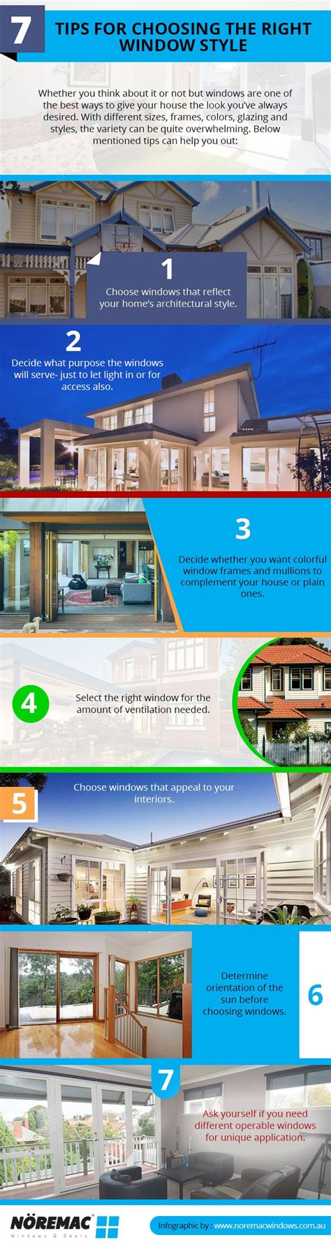 Infographic 7 Tips For Choosing The Right Window Style Noremac Windows