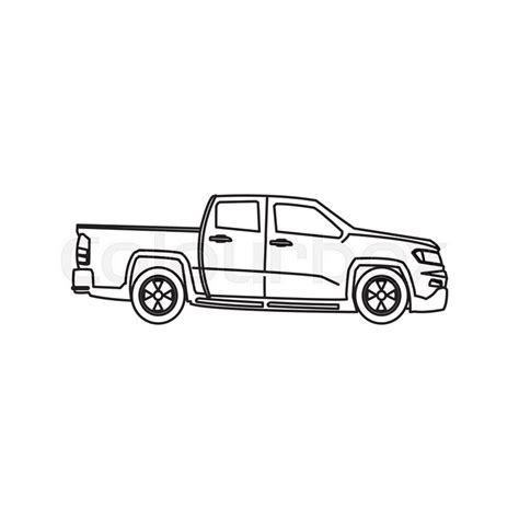 Truck Outline Vector at Vectorified.com | Collection of Truck Outline ...