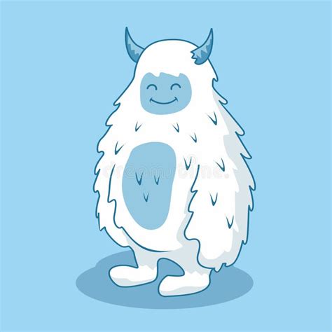 Yeti Cartoon Isolierte Himalayische Schneemann Illustration Vektor