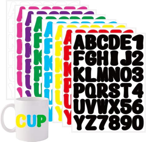 Amazon 416 Pcs Letter Stickers 8 Colors Of Uppercase And Lowercase