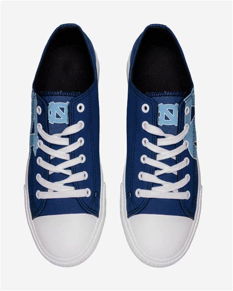 North Carolina Tar Heels Mens Low Top Big Logo Canvas Shoe Foco