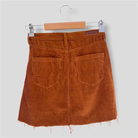 Blank NYC Skirts Blanknyc Corduroy A Line Skirt Brown Mini 24