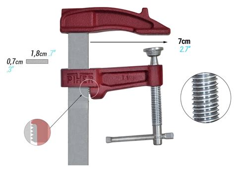 Ścisk śrubowy 25 cm model M Piher nr kat P01025 Sklep z