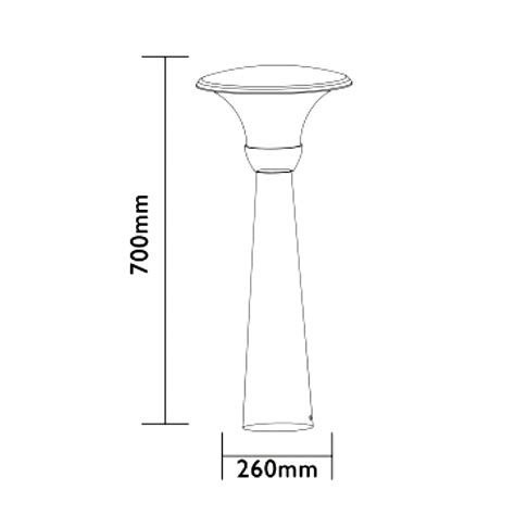 Lampadaire De Jardin Led 12v Perth 70 Cm Eclairage Basse Tension Easy