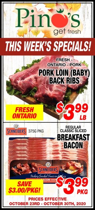 This Week S Specials Pino S Get Fresh Sault Ste Marie On